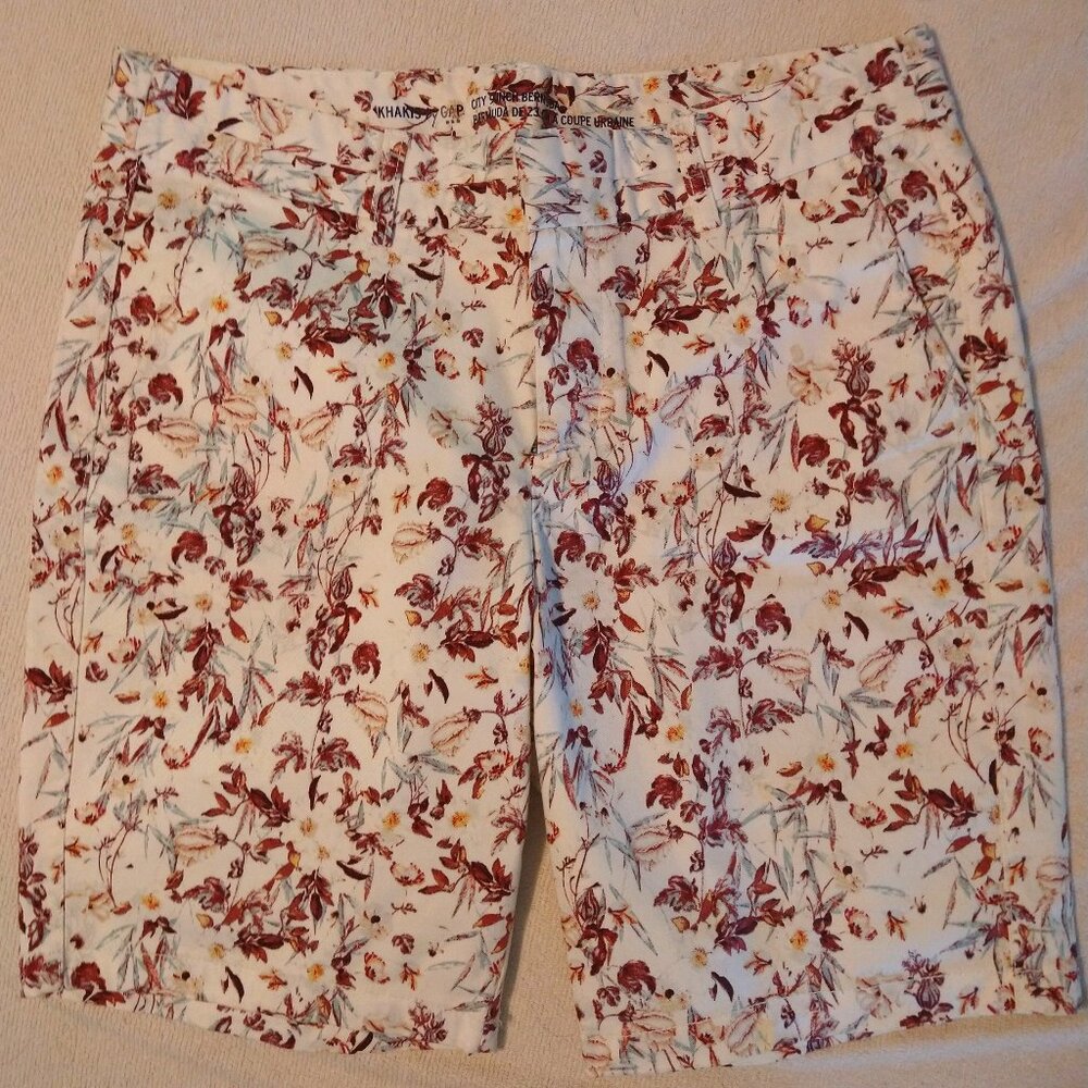 Khakis by Gap 9" Floral Print Bermuda Shorts Size 6